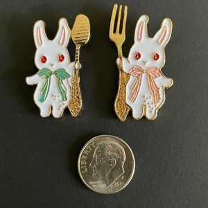 5/$20 Bunny Rabbit Lapel Pin Set